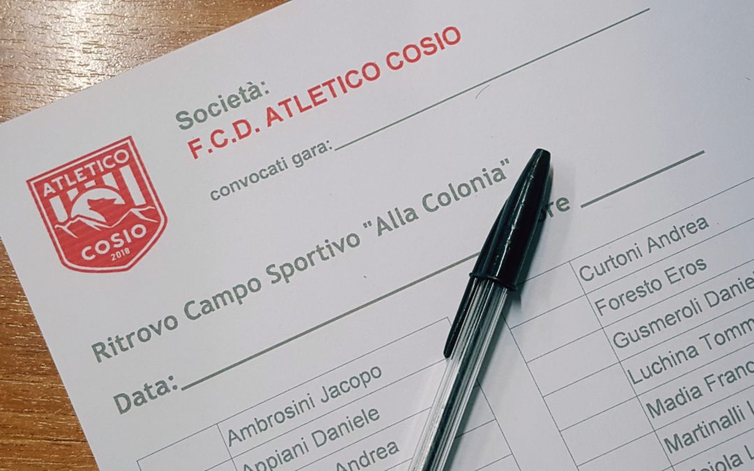 Piantedo – Atletico, i convocati